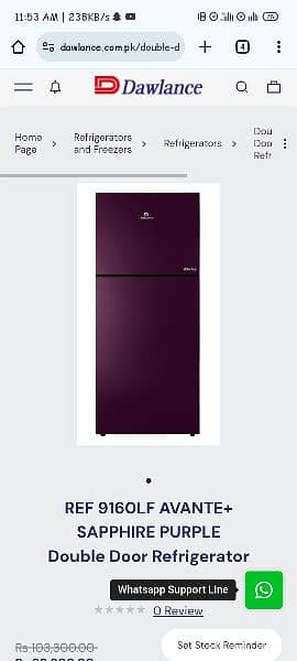 Dawlance refrigerator All sizes available 5