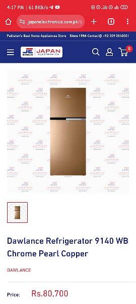 Dawlance refrigerator All sizes available 6