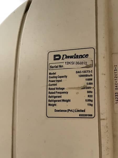 DAWLANCE 1 ton AC 2