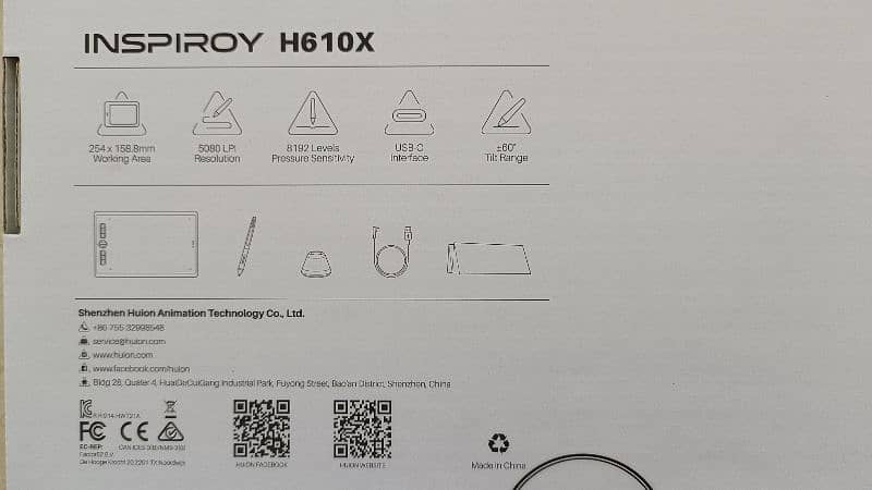 New Open Box - HUION Inspiroy H610X 10x6 inch Large Graphics Tablet 2