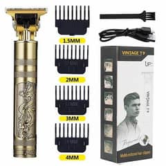 T9 Golden Professional Vintage Dragon Hair Trimmer Metal RECHARGEABLE