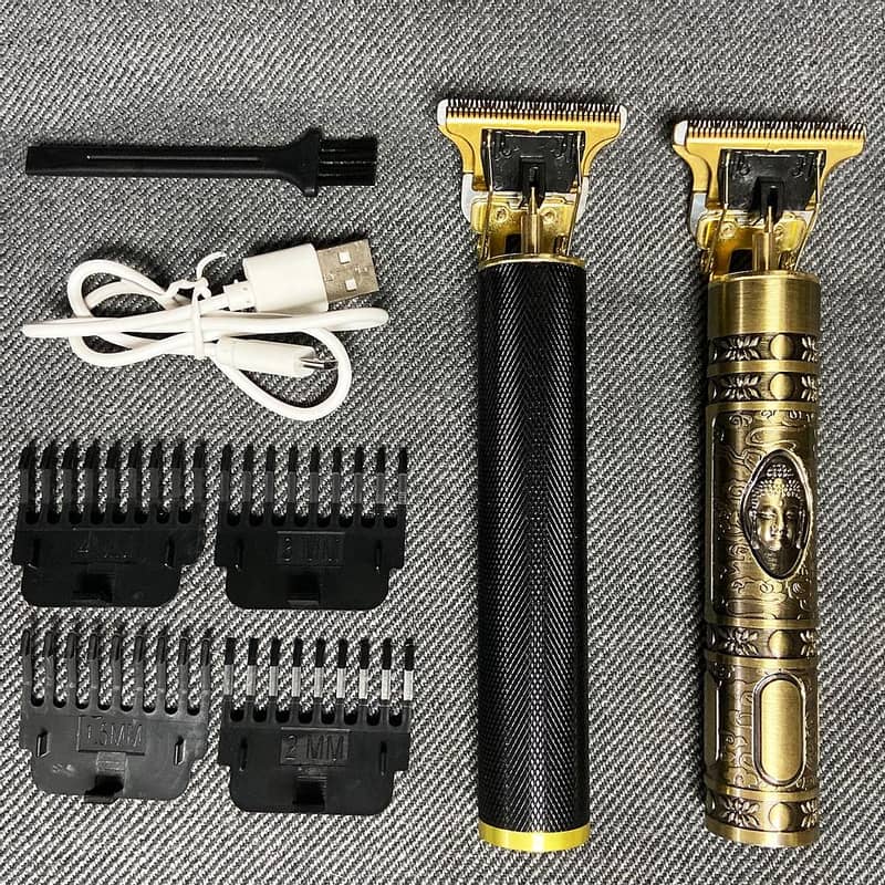 T9 Golden Professional Vintage Dragon Hair Trimmer Metal RECHARGEABLE 1