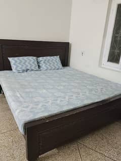 Wooden King Size Bed with Mattress