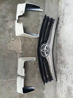 Toyota Corolla grill and mud flapers