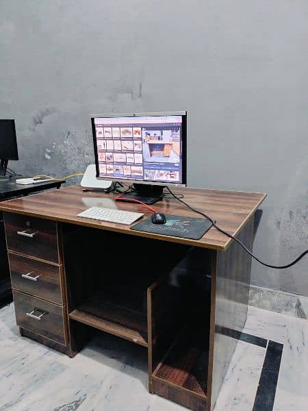 Office Table size 4×3 Feet with 3 Wardrobes 1