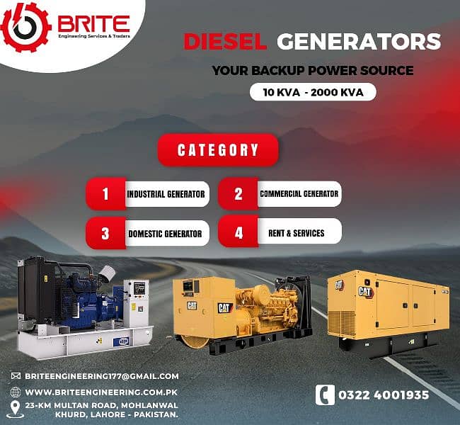 Rental Generator's for Offices & Factories. 0