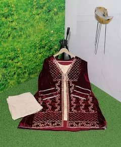 5000micro Velvet Embroidered  sequin frok 2P For Women|Ready To Wear 0