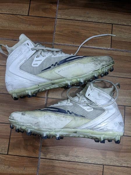 Nike shoes Alpha Huarache 8 Elite White Navy LAX Lacrosse Cleats 2