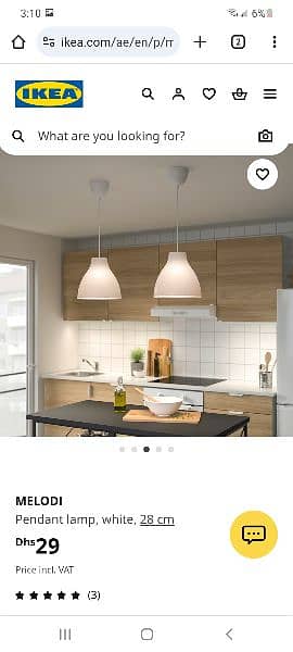 3x Pendant Lamp IKEA Melodi 28cm 1