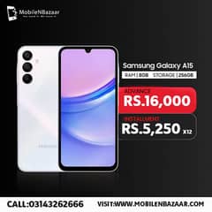 SAMSUNG A15 8/256GB BOX PACK ON INSTALLMENT