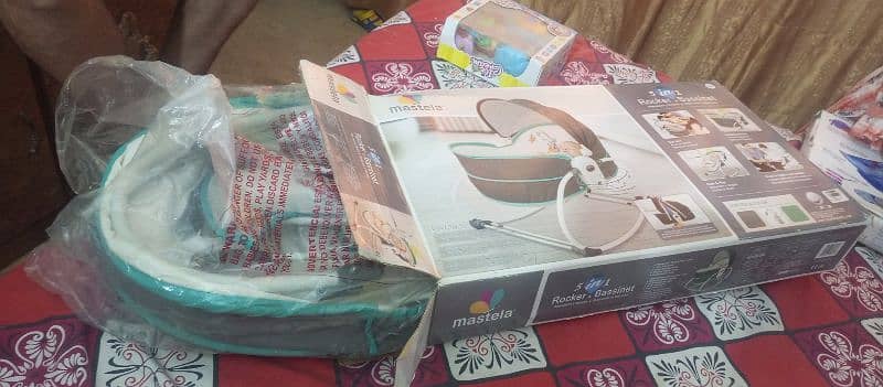 Mastella Roker & Bassinet 5 in 1 argent for sale 2