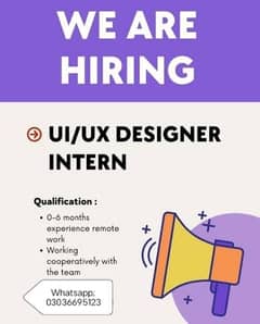 hiring Ui Design Intern (Remote) 0