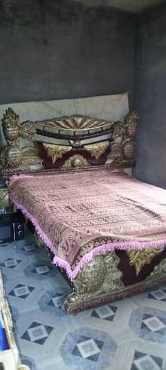 bedset/double bed/wooden bed/side table/dressing table 0