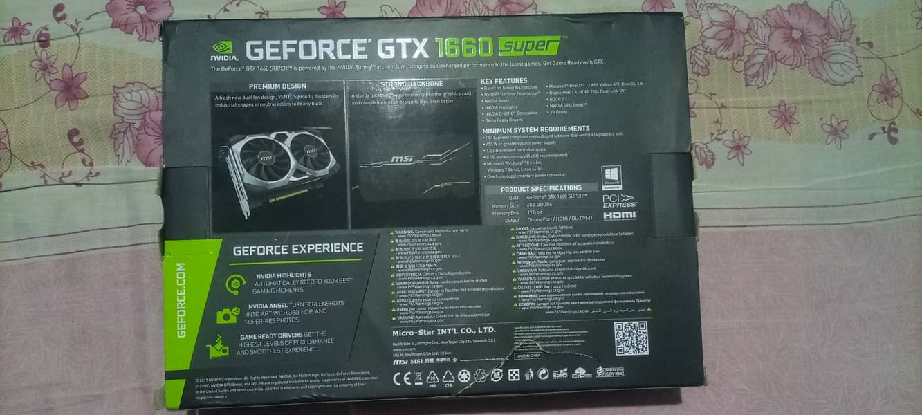 GTX 1660 Super msi ventus 1