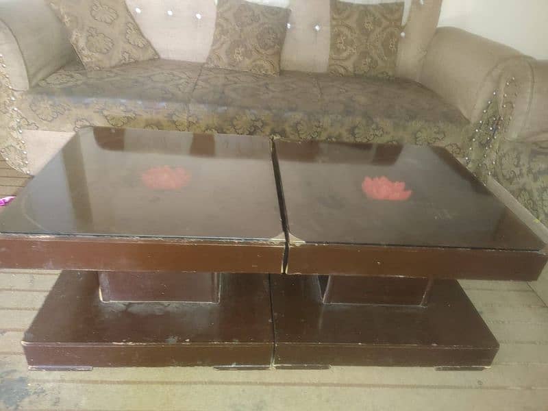 3 seater sofa set aur 3 table set sale 3