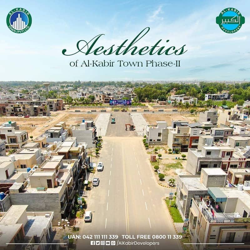 5 MARLA RESIDENTIAL PAIR PLOT FOR SALE WITH POSSESION IN AL KABIR TOWN PHASE 2 BLOCK E 2