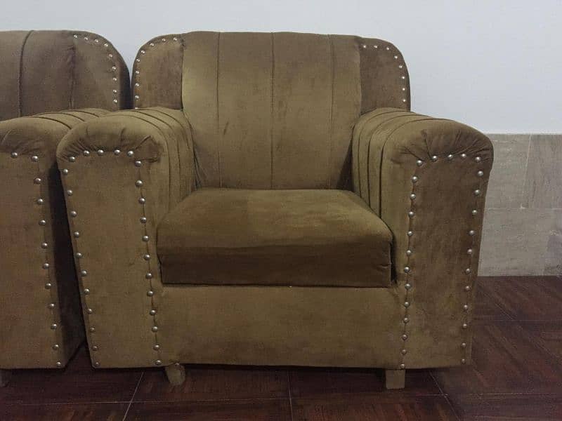 6 seater sofa set [velvet] 1