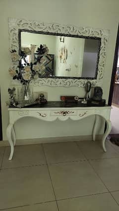 Brown and White Console