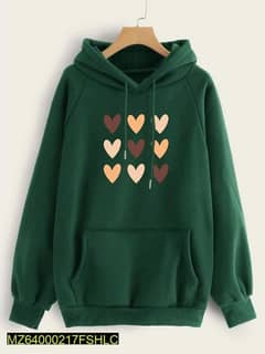 Hoodie | Women Hoodie | Stitched Cotton Printed Sweatshirt