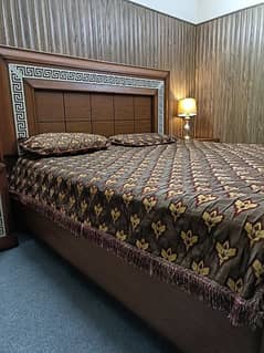 oak wood bed set