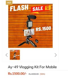 Ay-49 vlogging kit for mobile