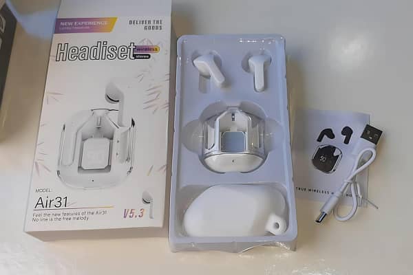 TWS Air31 Earbuds with Pouch having Bluetooth 5.3 with Touch Control 0