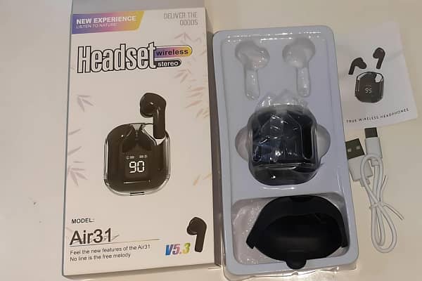 TWS Air31 Earbuds with Pouch having Bluetooth 5.3 with Touch Control 1