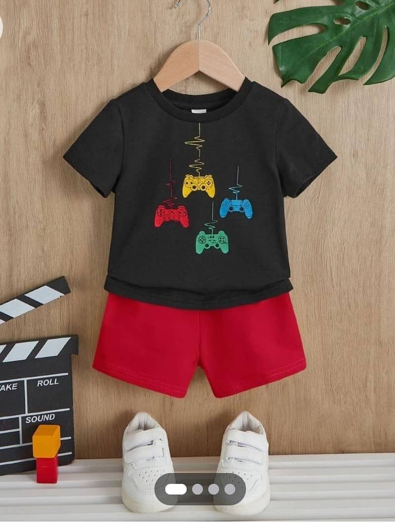 Boy's jersy printed T-Shirt with Shorts 1