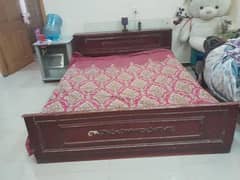 Solid Deyar Wood bed for sale with mattress