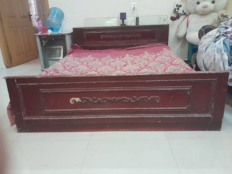 Solid Deyar Wood bed for sale with mattress 1