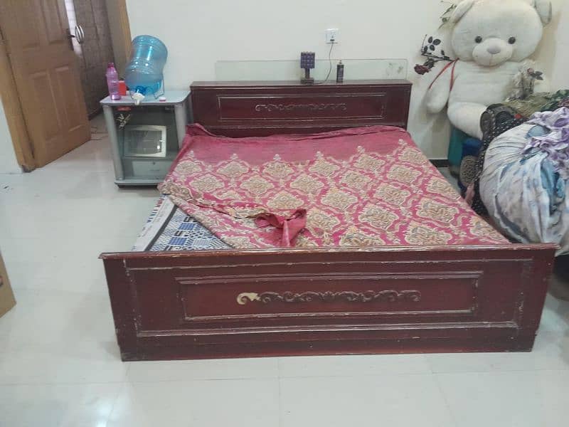 Solid Deyar Wood bed for sale with mattress 3