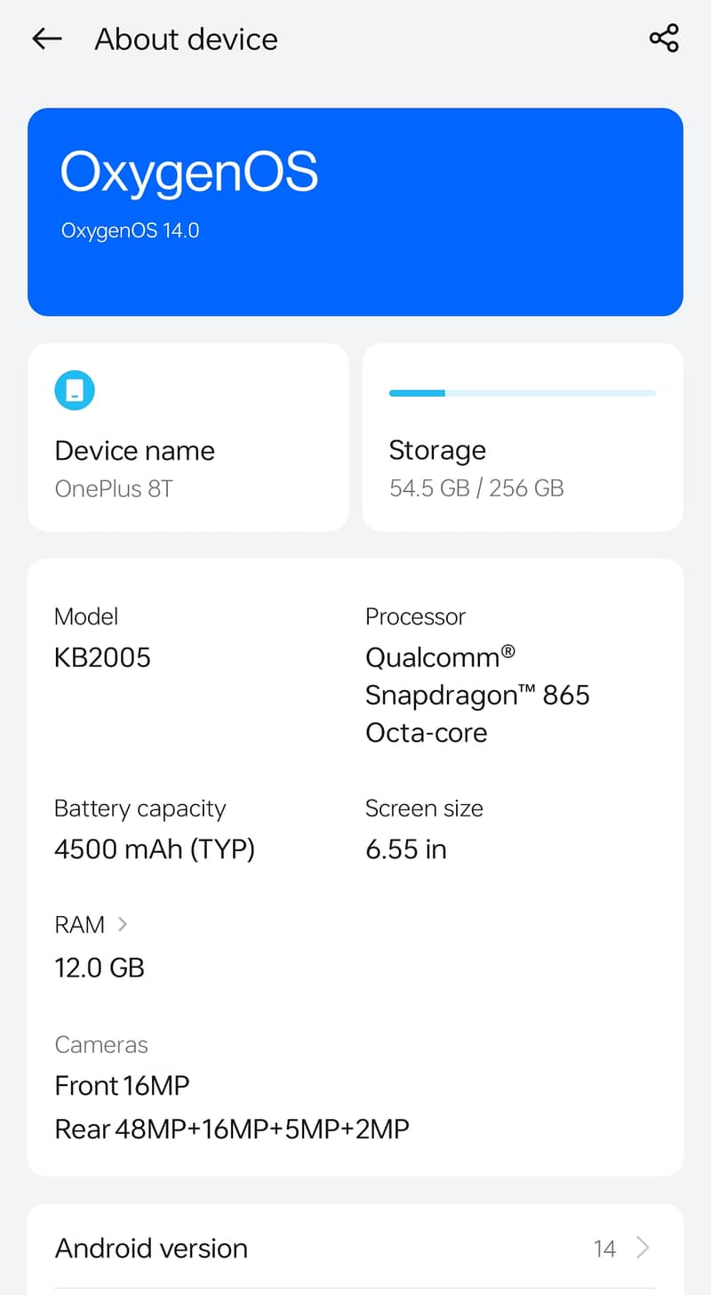 Oneplus 8t (12gb ram) 5