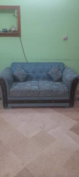 sofa set with blinder and curtains 2