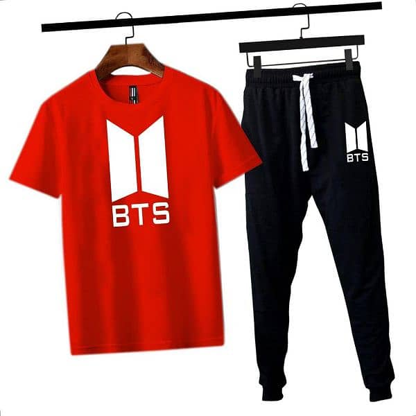 2 pcs Men's bts print track suit 1