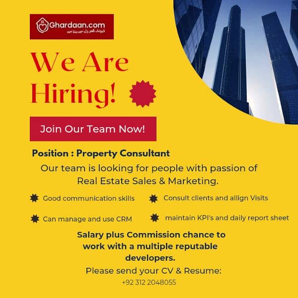 Property Consultant (Male & Female both can apply) 0