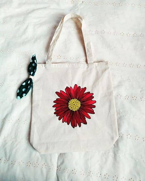 Customized Hand painted tote bags 1