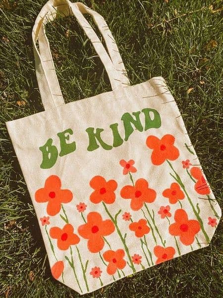 Customized Hand painted tote bags 3