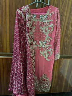 light pink shirt trouser with red beautiful dubata