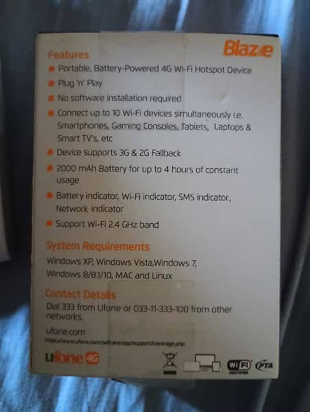 Internet device Ufone 4G 1