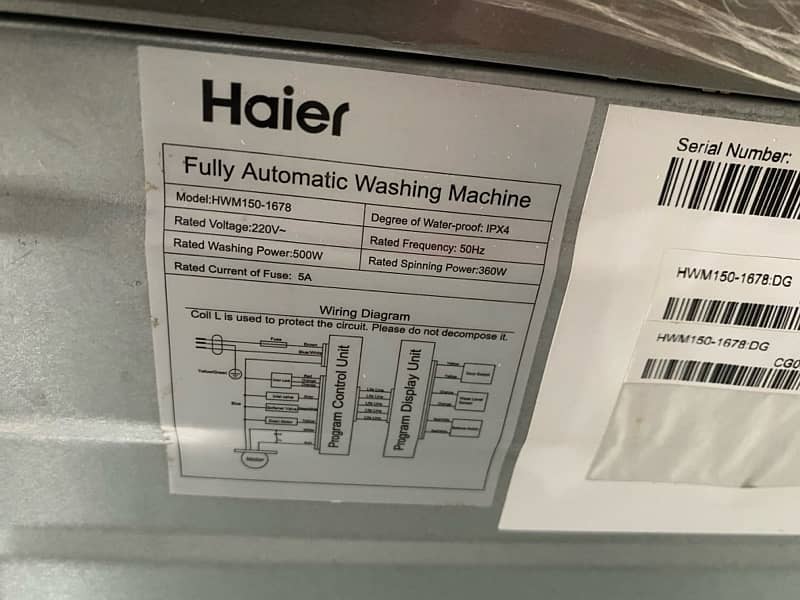 haier automatic washing machine 7