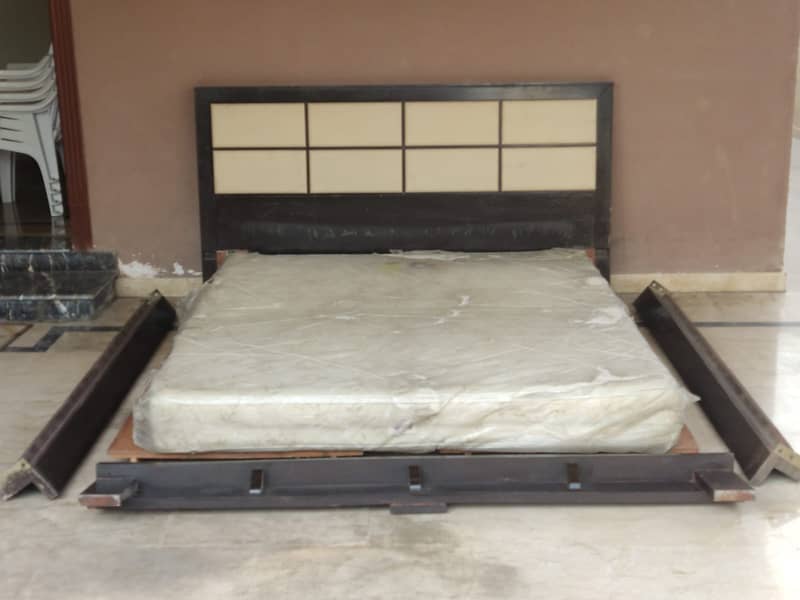 King Size Bed For Sale With Spring Mattress and Side Tables 2