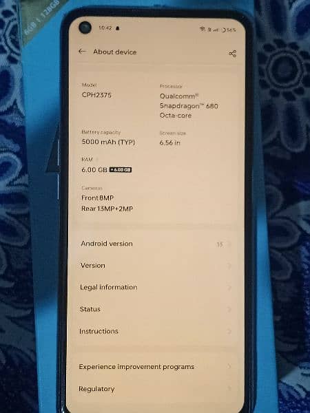 OpOp A76 6GB 128GB ALl okay no open no repair urgent sale 1