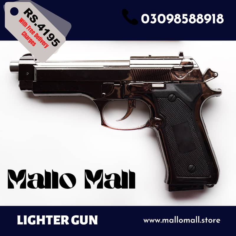 Metal Body Heavy Weight Lighter Gun With Stand & Cover At Mallo Mall 1