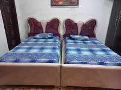 2 single bed set without matress