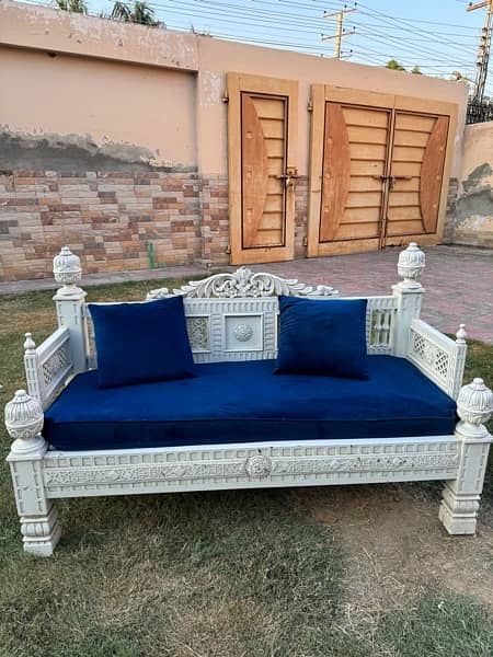 white sofa with blue velvet sofa seat with cushions 8