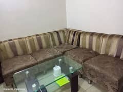 4 sofas with corner table 0