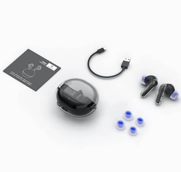 Soundpeats Clear True Wireless Earbuds - Black 1