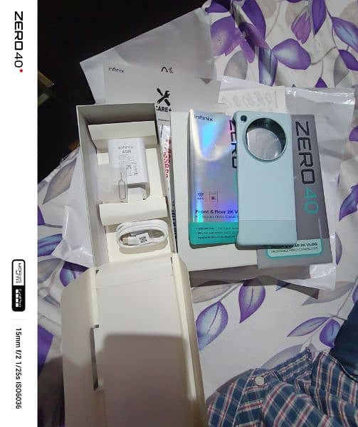 infinix zero 40 aqua misty color just box open 9