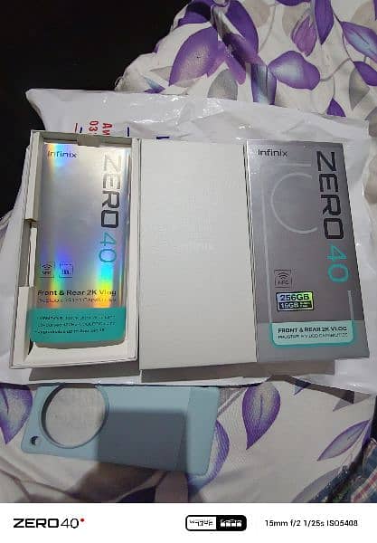 infinix zero 40 aqua misty color just box open 11