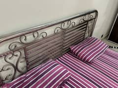 2 Iron bed king size with Molty foam mattress just like new